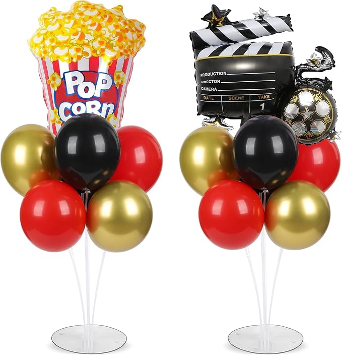Movie Night Party Balloons Stand Kit 2 Sets by Naozinebi