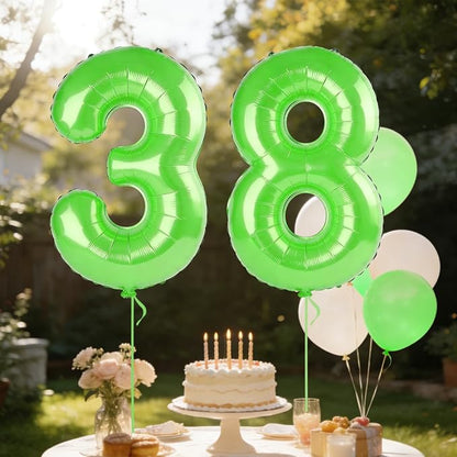 40 Inch Number 38 Balloons for 38th Birthday Party Decorations, 0-100 Fruit - Image 3