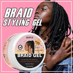 Braid Gel Good for Twist, Locs, Braids, Edge No Flake Extra Hold High Shine Braiding Gel & Edge Control, Loc Gel Long Lasting for Locks, Cornrows Smooths & Tames Frizz 8.8oz (Strawberry Flover)