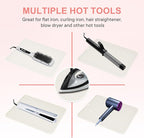Oversize Silicone Heat Resistant Mat, Portable Travel Mat Cover for Curling Irons, Flat Irons, Hair Straightener and Hot Hair Styling Tools(14.2" x 11")
