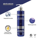 abril et nature - Platinum Professional Shampoo - For Blonde, Bleached, Highlighted, and/or Gray Hair - Violet Toner - Goodbye Yellow Tones - Platinum Appearance - 250 ml