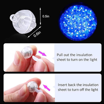 ZGWJ 50PCs Blue Balloon Lights Mini, Battery Powered, Long Standby Time - Image 3