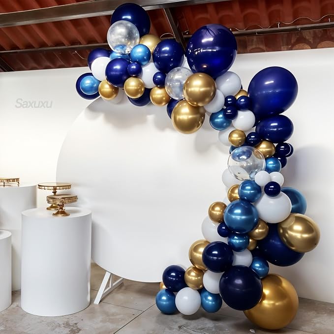 Blue And Gold Balloon Arch Kit - Image 5