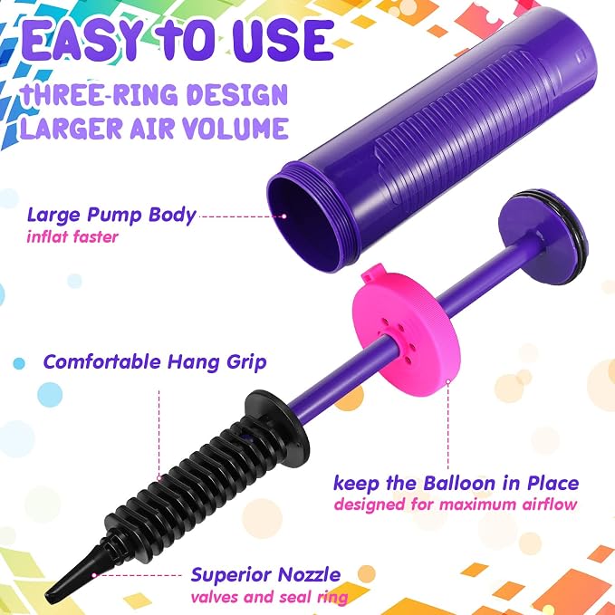 16 Pcs Handheld Balloon Air Pump Inflator Air Pump - Image 4