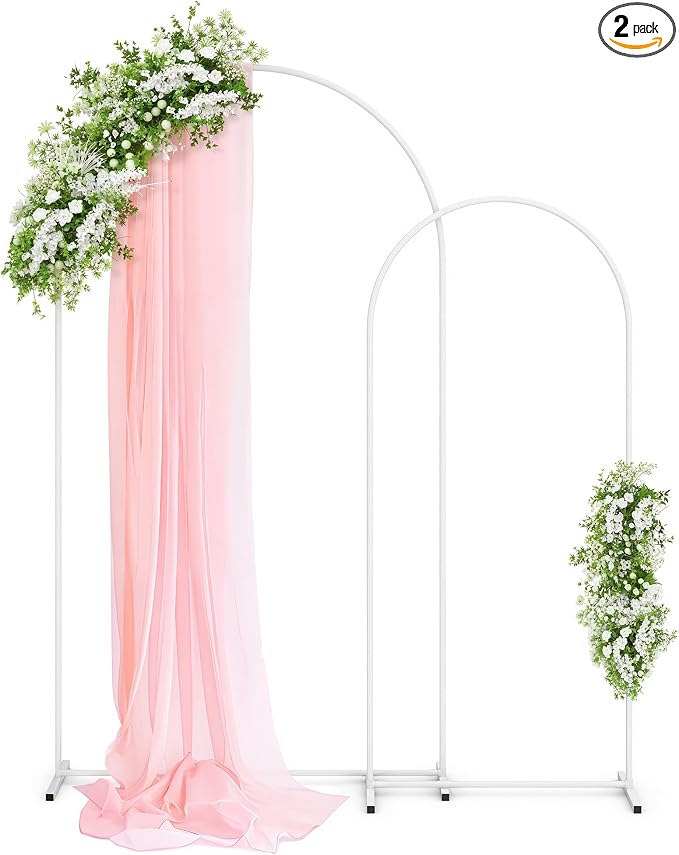Pureegg Arch Backdrop Stand Set, 7.2 ft and 6 ft | Wedding, Baby Shower by Pureegg
