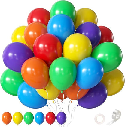 Rainbow Balloons 12 Inch 60 Pcs Assorted Color Latex Balloons by Searchbyoccasioncolorsize