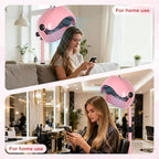 Professional Hooded Hair Dryer Pink,Stand Hair Dryer Bonnet with 3 Temperature Settings,Height Adjustable Sit Under Dryer on Wheels