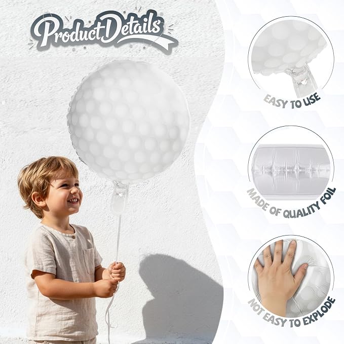 Biapian Golf Balloons Set, 18 Inch Golf Aluminum Foil Balloons - Image 3