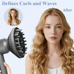 6-Inch Diffuser Attachment for Dyson Hair Dryers, Curl-Enhancing Large Diffuser Compatible with Dyson Supersonic Hair Dryer Attachment, Faster Drying Defines Curls for Waves Curls Coils Hair