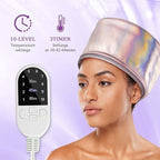 Electric Hair Care Cap for Deep Care,Women Heating Thermal Heat Cap,Hooded Bonnet Head Band for Drying Styling Curling Deep Conditioning,3-Level Heats Up,Personal Hair Care Use at Home (Pink)