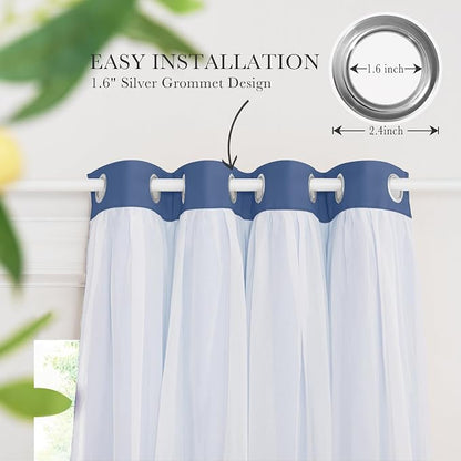 PONY DANCE Blue Haze Blackout Curtains - Image 8