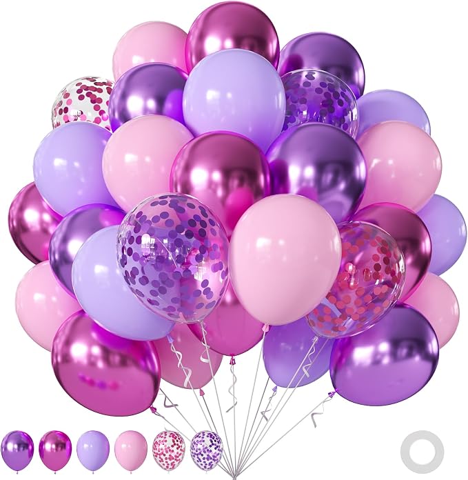 Pink and Purple Balloons for Wedding Baby Shower Bridal Shower Decorations | by JOYFLOAT