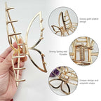 2-Pack Butterfly Claw Clips for Women, Metal Hair Clips for Thick Hair - Non-Slip Large Hair Claws for Updos, Bun, Ponytail