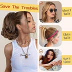 KooKaStyle Ponytail Extension, 10" Short Claw Clip in Pony Tails Hair Extensions Curly Wavy Synthetic Drawstring Hairpieces for Women(Mocha Brown)