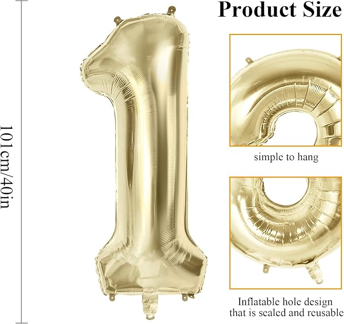Number 13 Balloons for 13th Birthday Party Decorations, 40 Inch 0-100 - Image 2