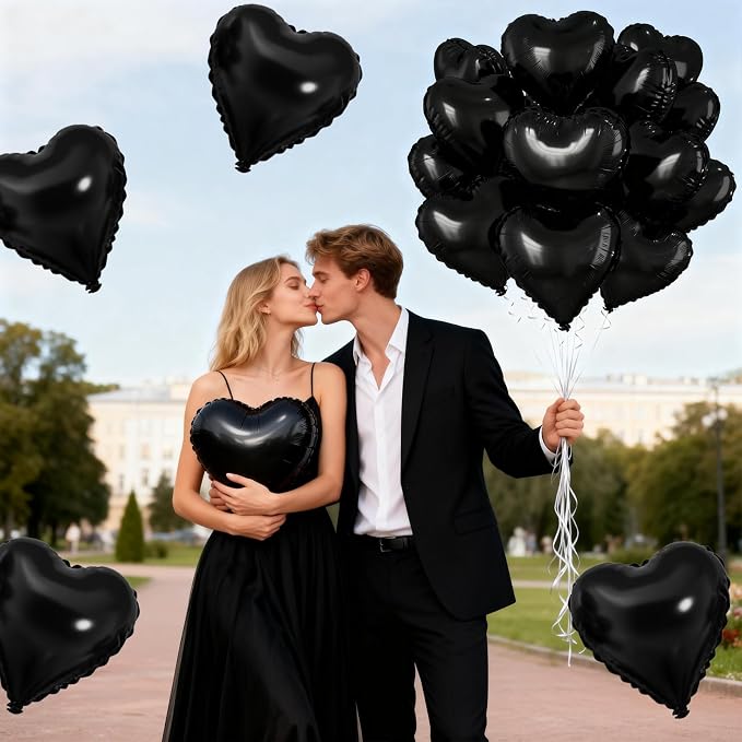 Black Heart Balloons - Image 5