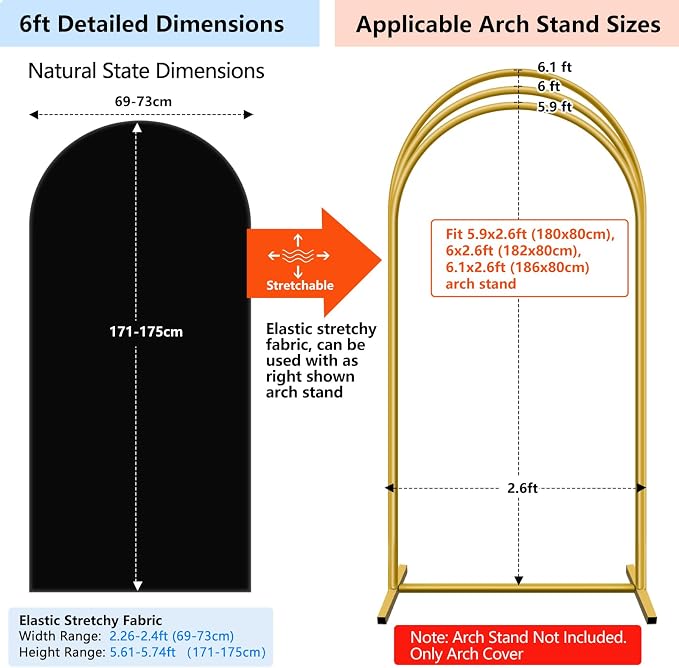 Hemmotop Wedding Arch Backdrop Cover, 2 Sided, Perfect 360° Decor, - Image 3