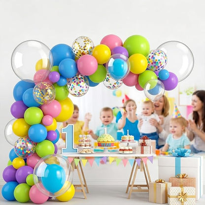 96Pcs 5/10/12/18 Inch Clear Latex Balloon Garland Arch Kit | Transparent - Image 5