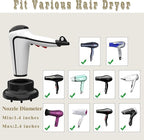Diffuser Attachment for Hair Dryer,Hair Dryer Diffuser, Hair Diffuser Adaptable for Blow Dryers with D-1.4-Inch to 2.4-Inch for Curly or Wavy Hair,(Black)