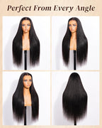 Arabella 13x6 Glueless Wigs Human Hair Pre Plucked Pre Cut Lace Upgraded Ear to Ear Full HD Lace Front Wigs Human Hair 210% Density Straight Wear and Go Glueless Wig Drawstring Wig Human Hair 26 Inch