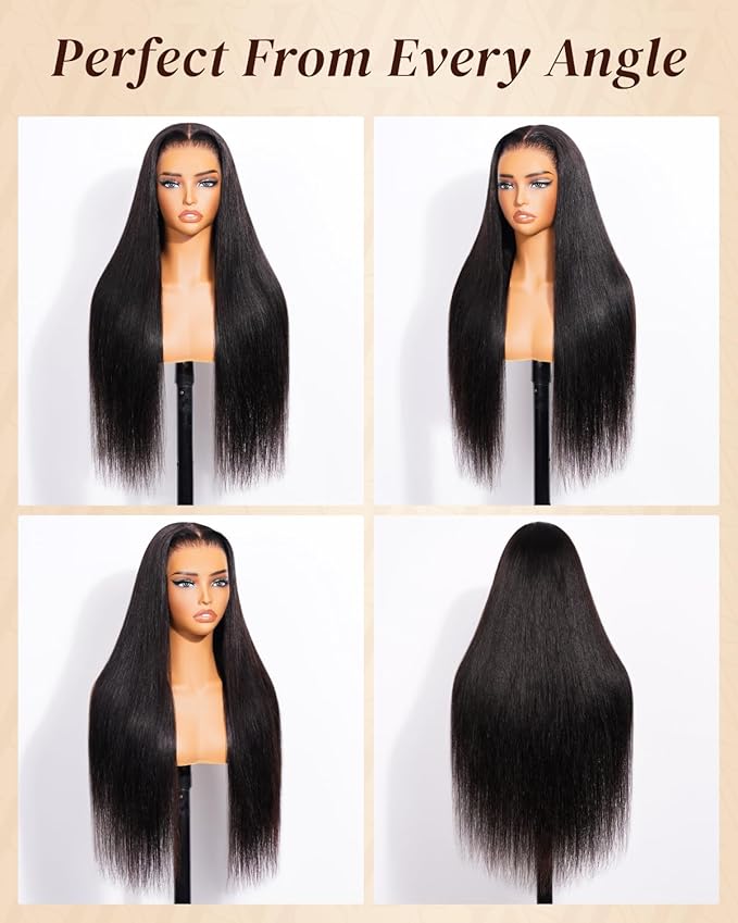 Arabella 13x6 Glueless Wigs Human Hair Pre Plucked Pre Cut Lace Upgraded Ear to Ear Full HD Lace Front Wigs Human Hair 210% Density Straight Wear and Go Glueless Wig Drawstring Wig Human Hair 20 Inch