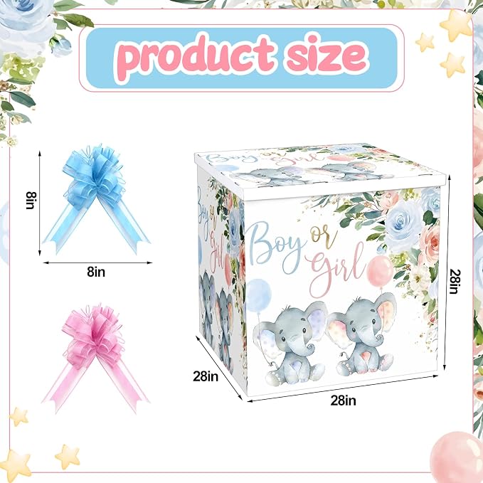 AmazingSpark 28in Giant Gender Reveal Gift Box - Image 2