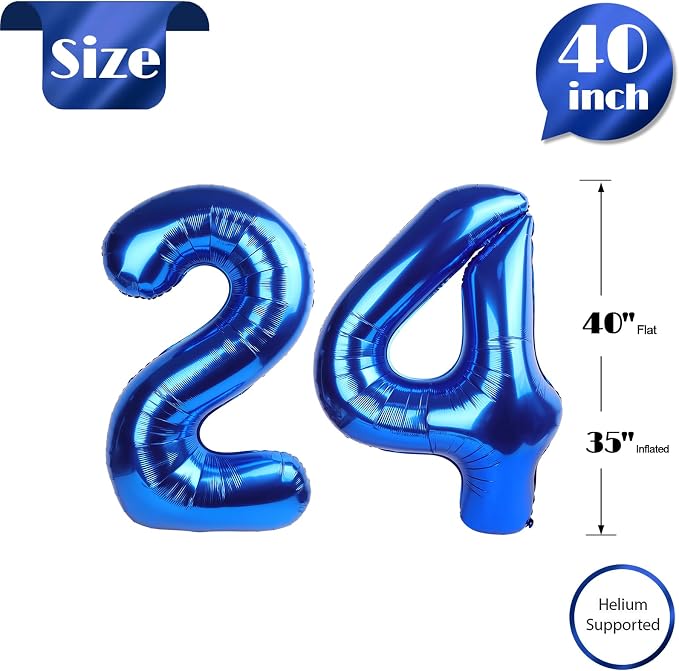 Navy Blue 24 Balloon - Image 5