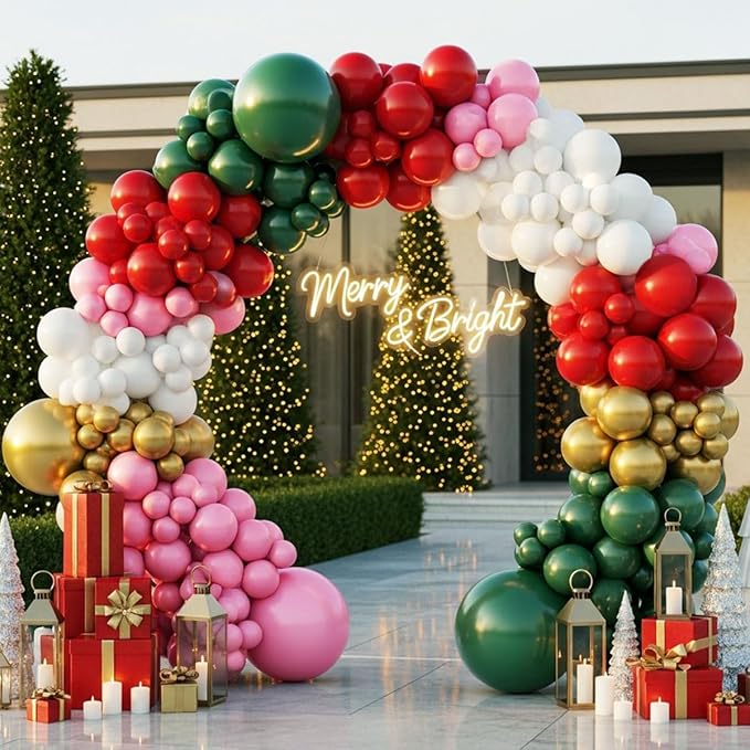 Christmas Balloon Arch Kit by BalloonExpert