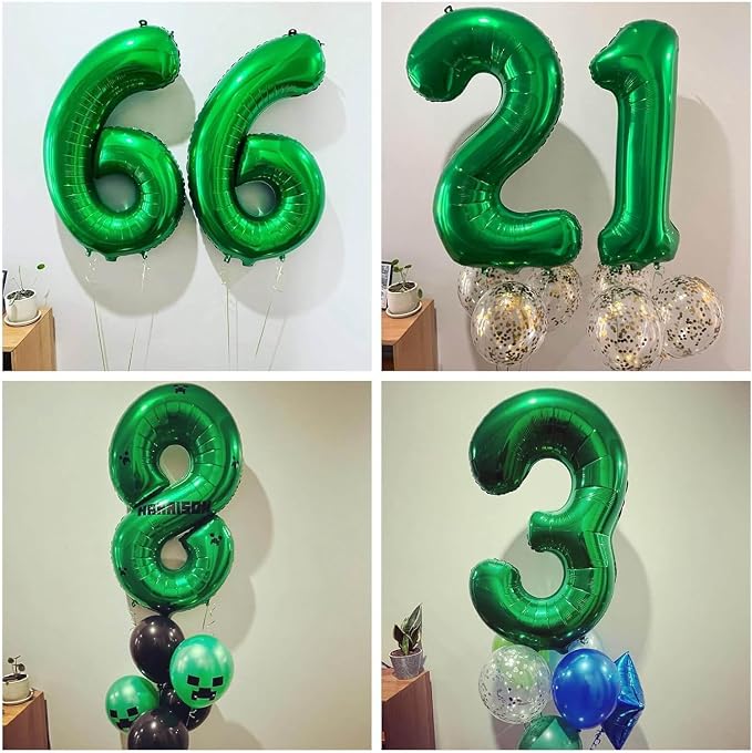 Number 28 Dark green Balloons 40 Inch Giant Dark green Foil 28 Helium Balloons - Image 3