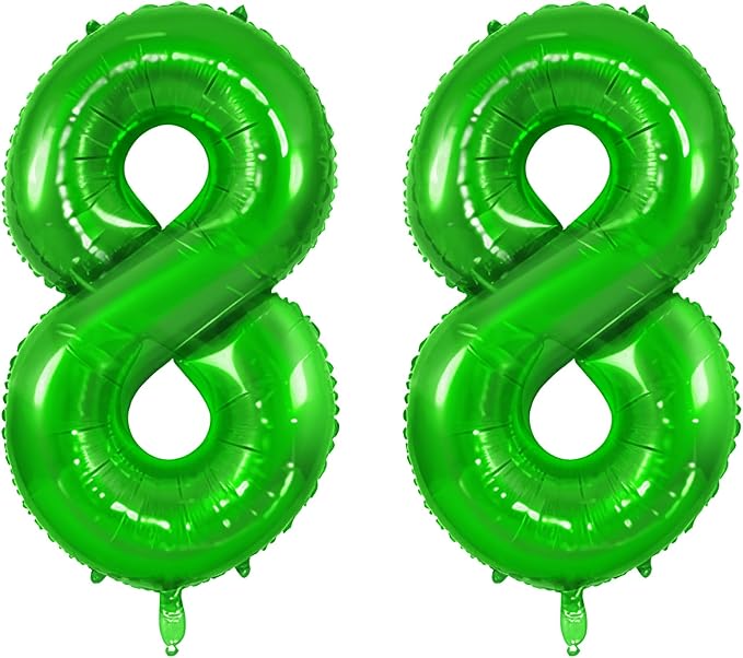 Number 88 Balloons for 88th Birthday Party Decorations, 0-100 Large No.88 by Joycard