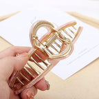 Big Large Butterfly Acetate Hair Clamps with Strong Hold for Long Thick Hair - 4.7" Hair Claw Clips for Women (1 Pc, Pink)