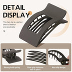 8 Pack French Flat Hair Clips for Women – Large Matte No-Slip Claw Barrettes for Thick & Thin Hair, Strong Hold Styling Accessories (Brown)