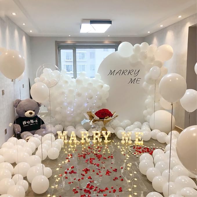 5 inch White Latex Balloons - Image 3