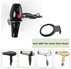 Wall Mounted Hair Dryer Stand, Stainless Steel , Hair Tool Storage, Suitable for Bathrooms, Hair Salons, Hotels (Black 1 PCS)