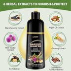 Light Blonde Hair Dye Shampoo for Gray Coverage - 3 IN 1 Hair Color Shampoo with Argan Oil & Ginseng, Ammonia & Paraben Free, Long Lasting Semi-Permanent Natural Color for Women & Men (500ml)
