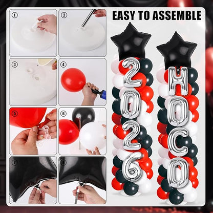 2 Sets Homecoming 2026 Balloon Column Stand Party Decorations Kits - Image 5