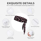 Boys Girls Pink Flamingos Lovers Sports Sweat Bands Boho Style Beauty Skinny Hair Band Headdress for Sports Fitness Shower