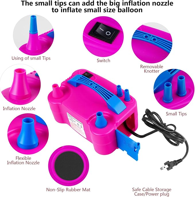 Electric Balloon Pump Dual Nozzle 110V 600W - Image 2