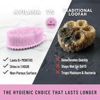 Silicone Body Scrubber for Shower - Gentle Exfoliating Back Scrubber with Soft Bristles - Avilana Premium Dual Sided Bath Brush Massage - Loofah Alternative for Sensitive Skin - Gift Women Men