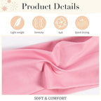 4PCS Floral Headbands for Women Trendy Wide Head Bands for Women's Hair Non Slip Wraps Elastic Stretchy Bandanas Workout Hair Bands Fashion Hair Accessories Birthday Gifts for Valentines Pink