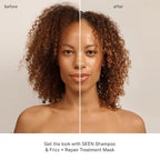 SEEN Frizz + Repair Treatment Mask - Fragrance Free - Fights Frizz, Repairs Damage for Stronger, Smoother, Healthier-Looking Hair - Safe for Sensitive Skin