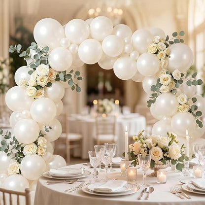 50pcs Pearl White Balloons, Helium 12inch Pearl White Party Balloon | Balloons - Image 3