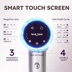 Hair Dryer, Professional Ionic Hair Dryer for Fast Drying, Quiet, Lightweight, 600 Million Negative Ions High-Speed Hair Blow Dryer with Diffuser for Curly Fine Hair Women, Men, Home, Salon(Slive)