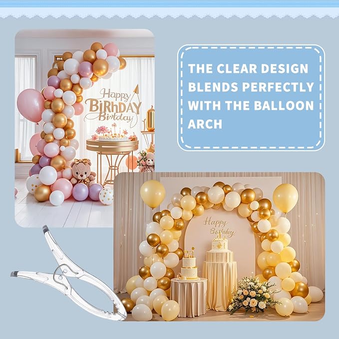 30 Pack Balloon Arch Clips, 2-Inch Transparent Spring Clamps - Image 5