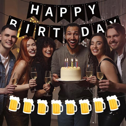 Beer Birthday Banner for Beer Party and Birthday Wedding Party Supplies - Image 4