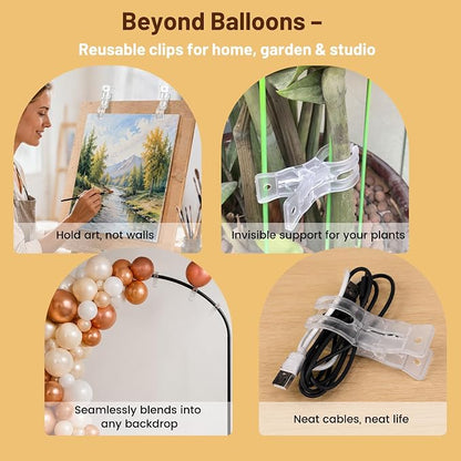 12 Pack Balloon Arch Clips Heavy Duty Transparent Clips, Arch Set - Image 5