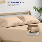 THREAD SPREAD 100% Egyptian Cotton Pillow Cases - 1000 Thread Count Pillow Cases Queen/Standard Size Set of 2, Soft & Breathable Extra Long Staple Sateen Weave Cotton Pillow Covers for Bed - Taupe