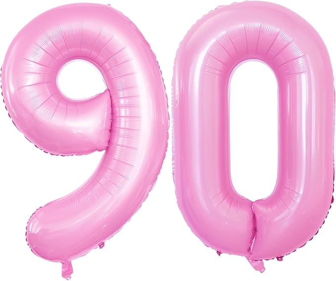 Number 90 Balloons for 90th Birthday Party Decorations, 42 Inch Jumbo Foil by GOER