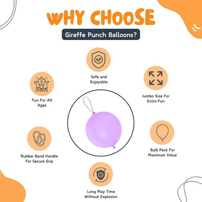 Giraffe 150 Pack Punch Balloons Easters Basket Stuffers - Image 6