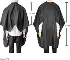 Waterproof Hairdresser Cutting Cape Lightweight with Two Slots Salon Cape Adjustable Neck Part for Adults and Youth